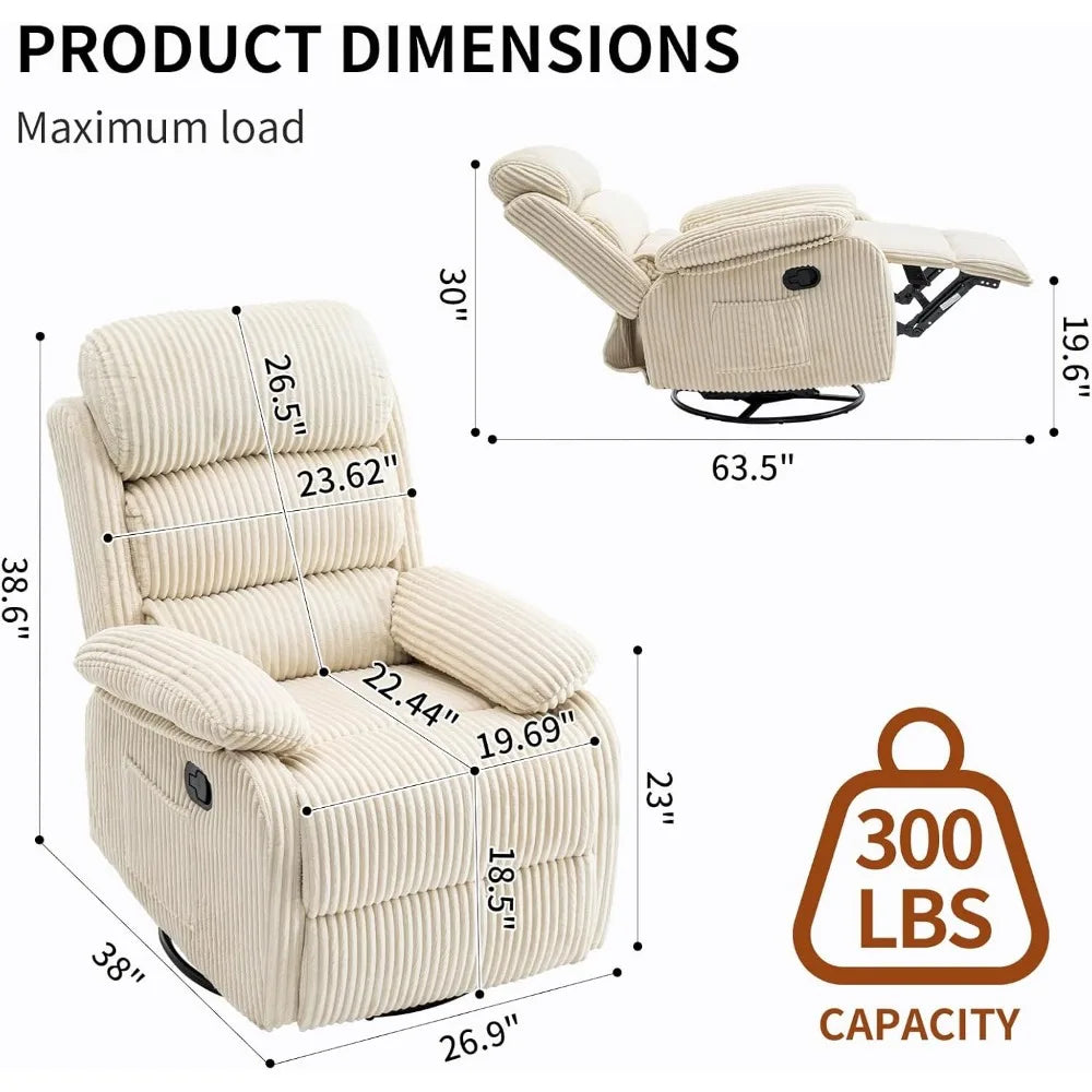 360° Swivel Rocker Reclining Chair
