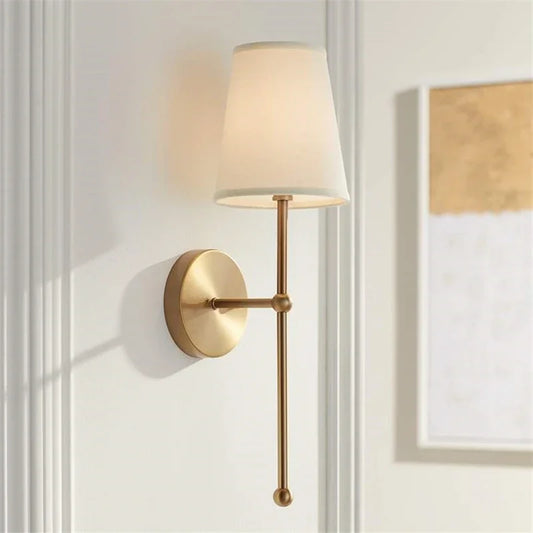 Nordic Fabric Shade Wall Sconce - Minimalist E14 Wall Light