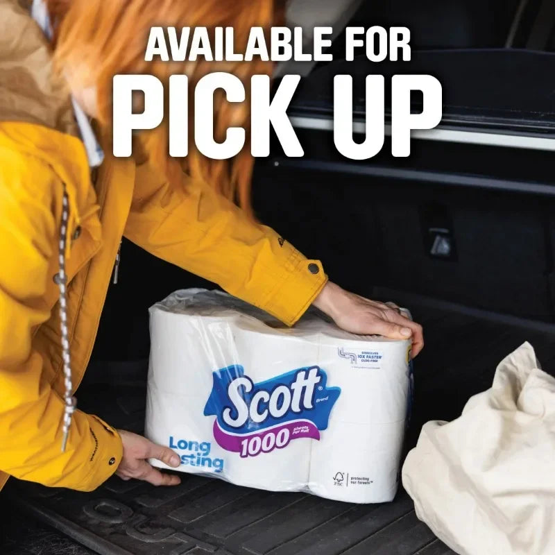 Scott 1000 Series Toilet Paper - 36 Rolls of 1000 Sheets per Roll - Soft & Durable Household Bathroom Tissue