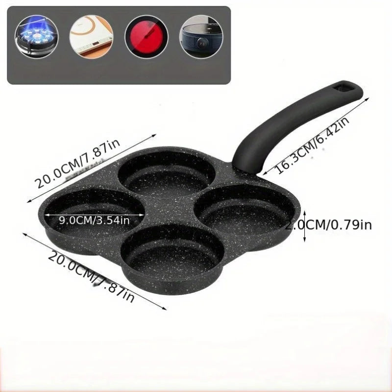 4-Hole Nonstick Omelette Frying Pan