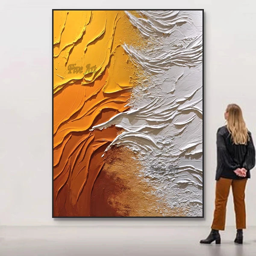 Hand-Painted Abstract Oil Canvas Art