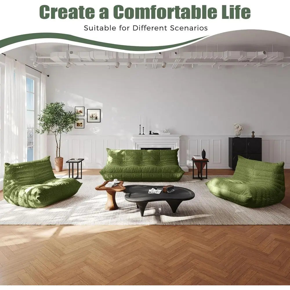 Oversized Memory Foam Bean Bag Chair – Green