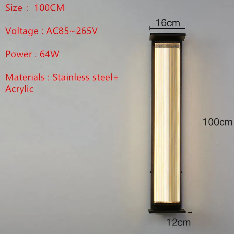Minimalist LED WALL Light Outdoor Waterproof