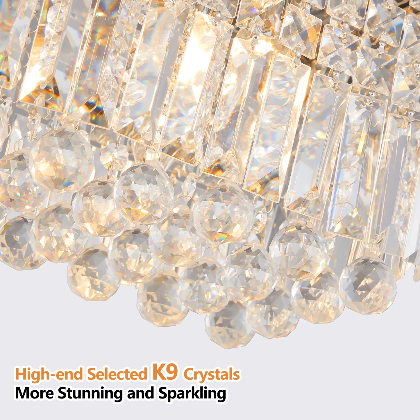 Modern 8-Light Crystal Chandelier