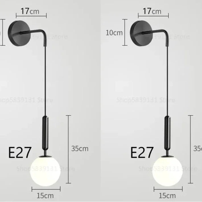 Modern Nordic Glass LED Wall Lamp
