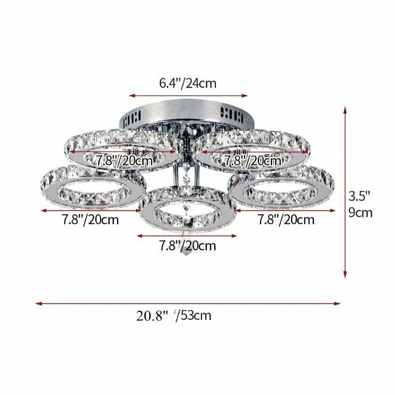 Modern Crystal Ceiling Chandelier Pendant Light