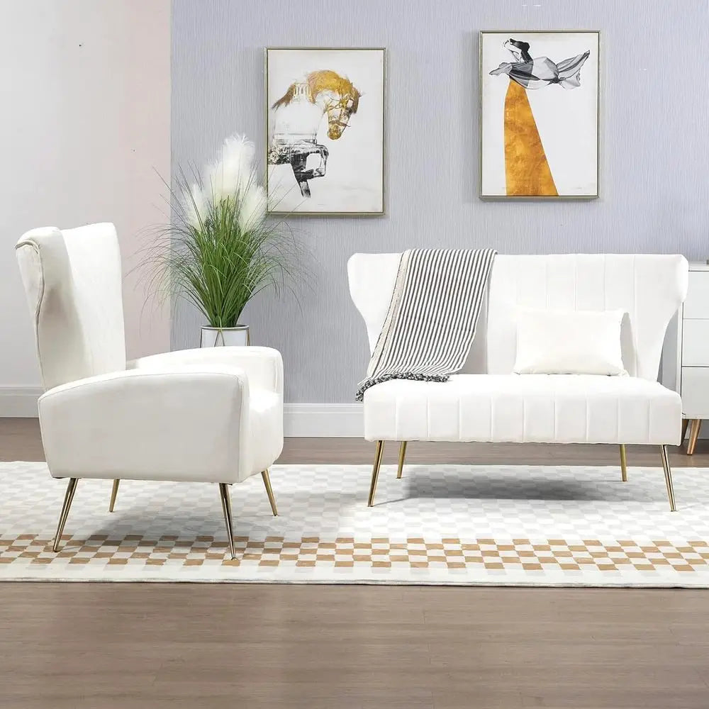 67" Tufted Velvet Loveseat with Side Pockets