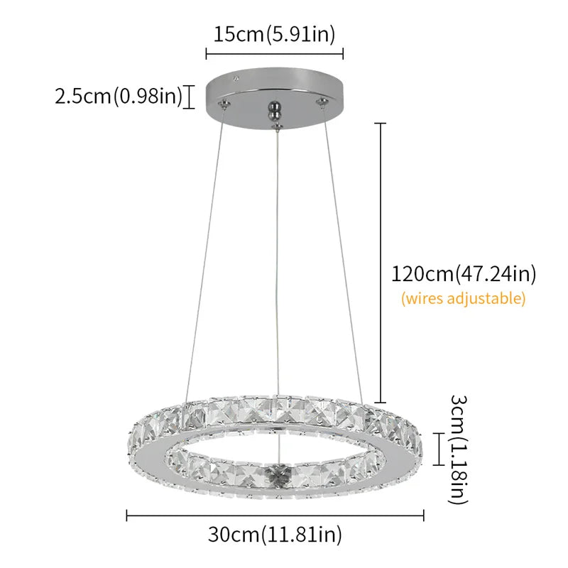 Modern LED Ring Chandelier