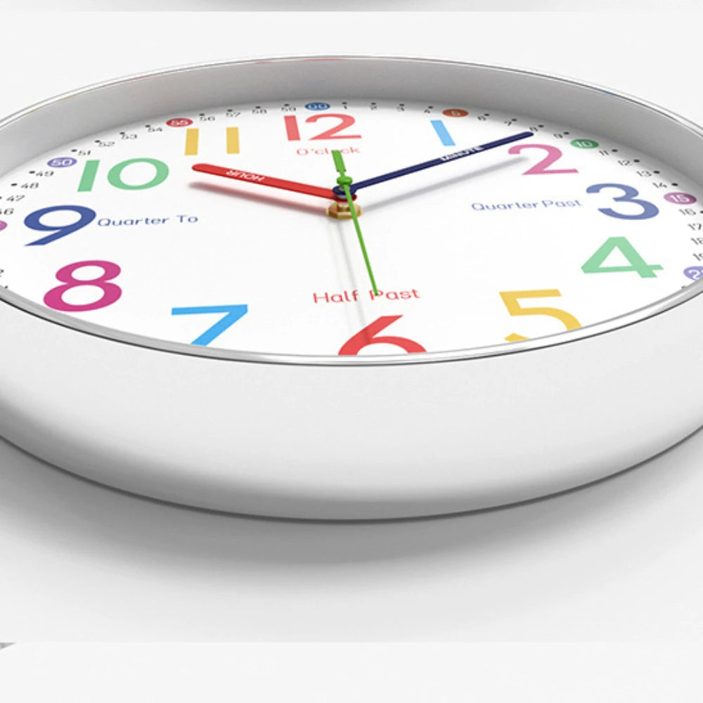 Kids Educational Wall Clock 12"