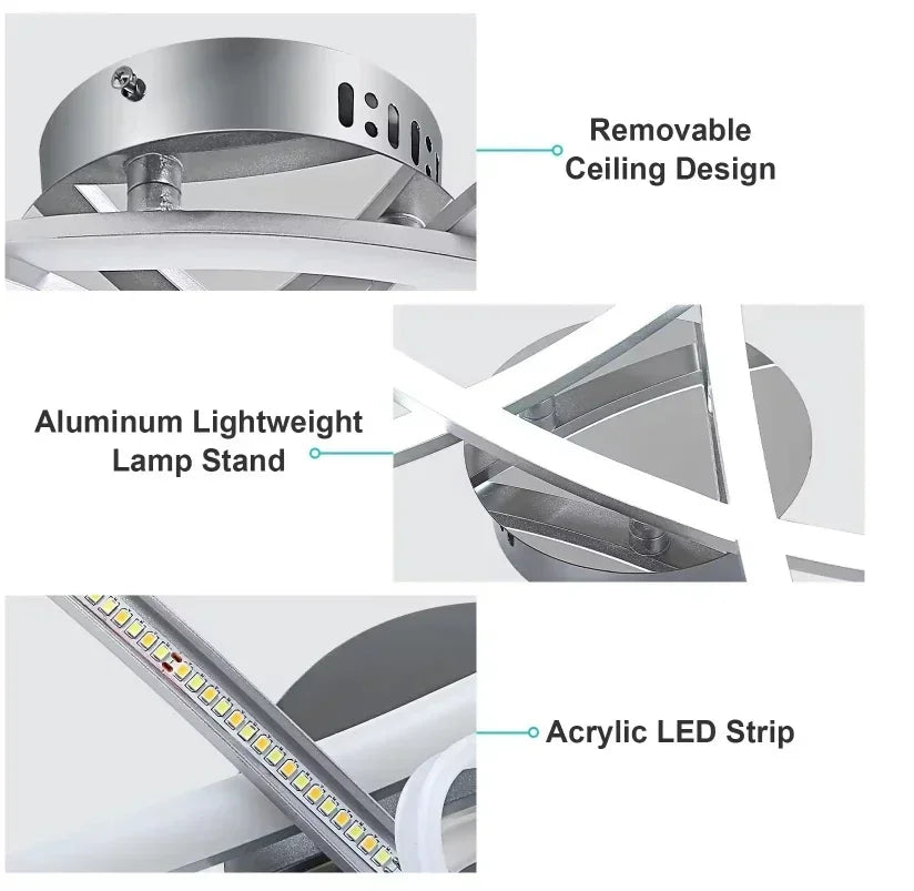 Modern Creative LED Ceiling Lamp Three-Branch