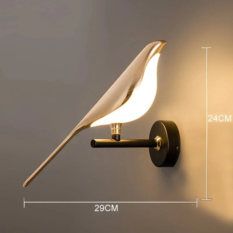 Nordic Golden Bird LED Wall Sconce Lamp