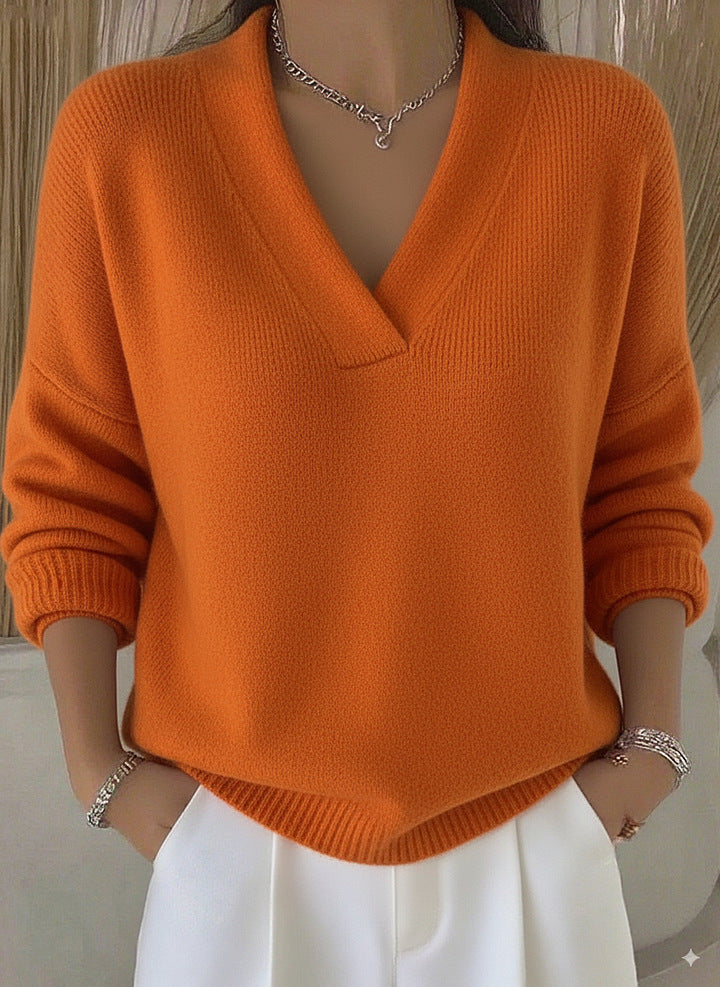 Women’s V-Neck Knitted Sweater
