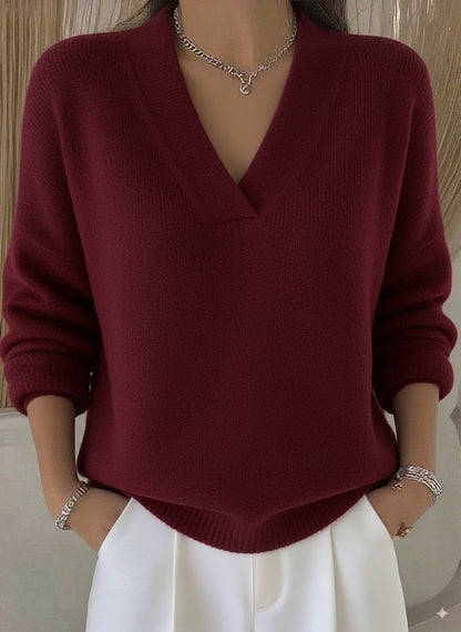Women’s V-Neck Knitted Sweater