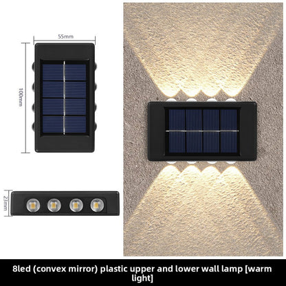 Solar-powered wall light