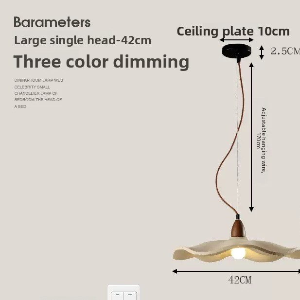 Wabi Sabi Pendant Lamp Cement Chandelier Bedside Lighting