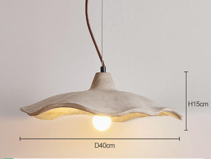 Wabi Sabi Pendant Lamp Cement Chandelier Bedside Lighting