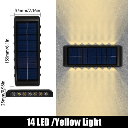 Solar-powered wall light
