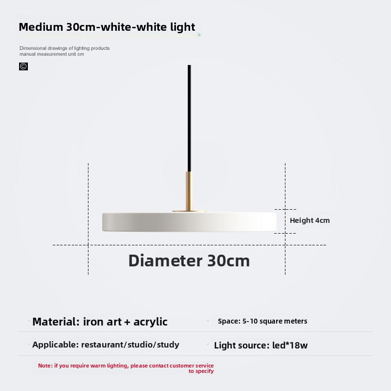 Minimalist Nordic Single Head Bedroom Chandelier