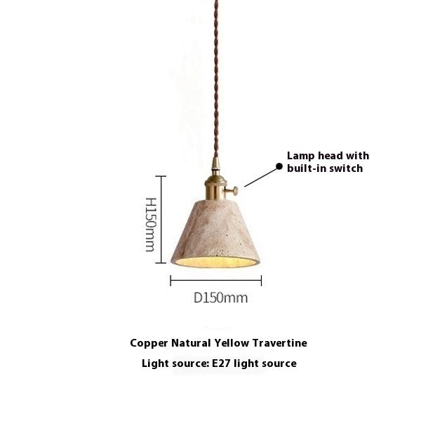 Modern Cream Style Yellow Cave Stone Chandelier