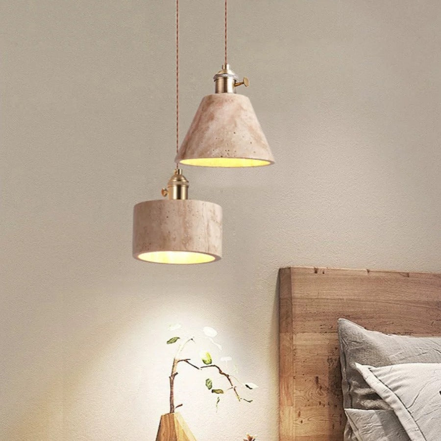 Modern Cream Style Yellow Cave Stone Chandelier