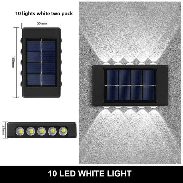 Solar-powered wall light