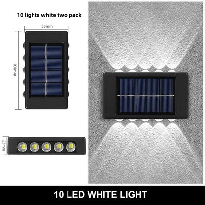 Solar-powered wall light