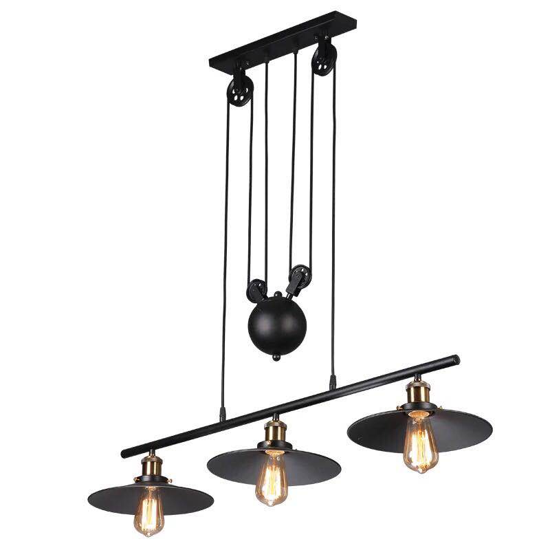 Adjustable Industrial Multi-Head LED Chandelier