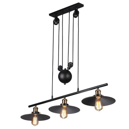 Adjustable Industrial Multi-Head LED Chandelier