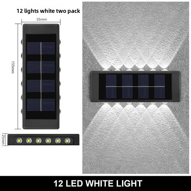 Solar-powered wall light