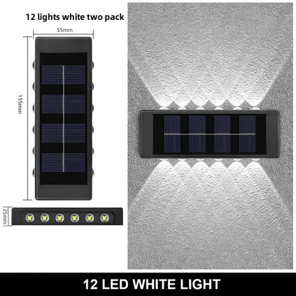 Solar-powered wall light