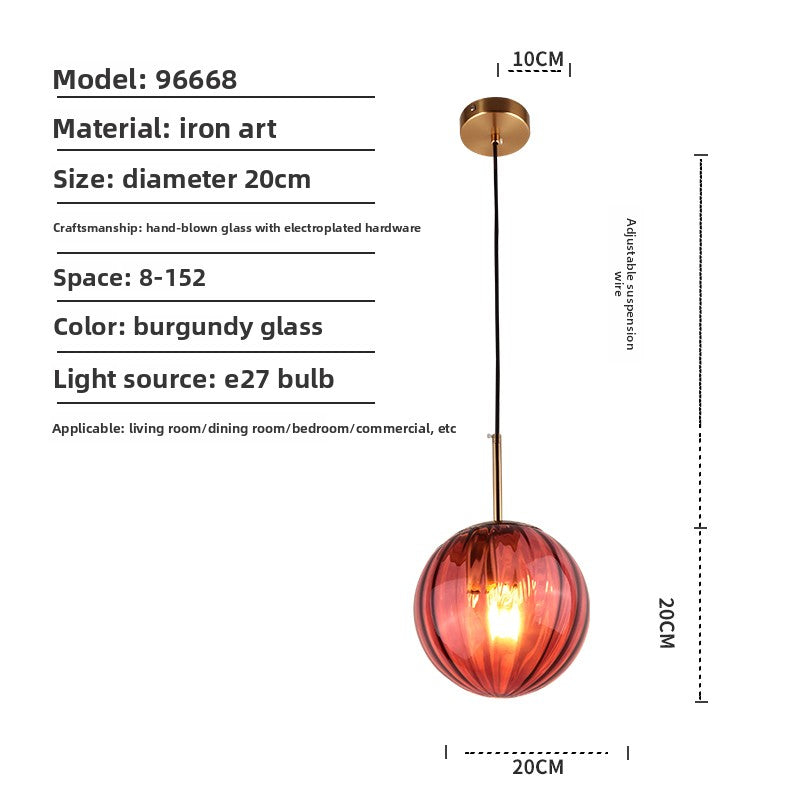 Nordic Stained Glass Pendant Light