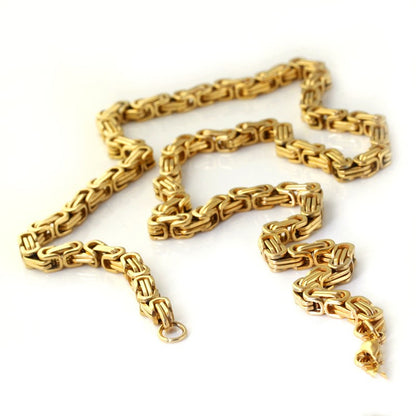 Men’s Premium Stainless Steel Chain Necklace & Bracelet Jewelry Set