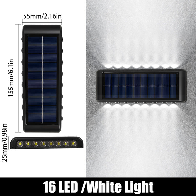 Solar-powered wall light