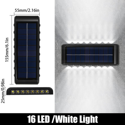 Solar-powered wall light