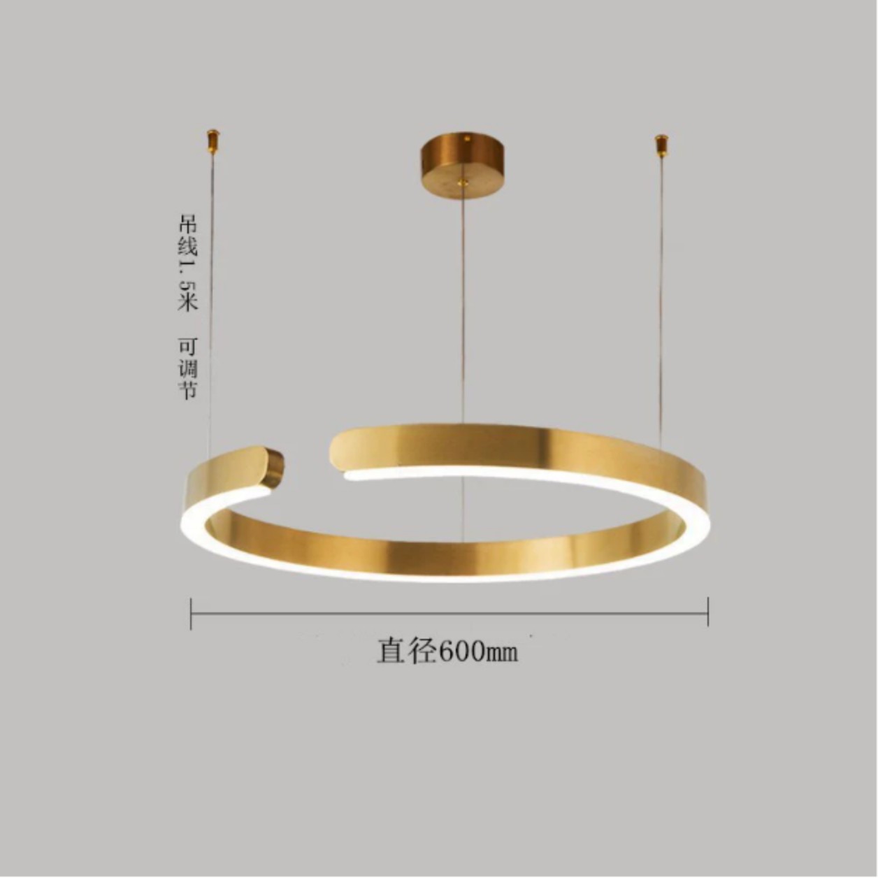 Fashion Bedroom Golden Stainless Steel Light Fixture