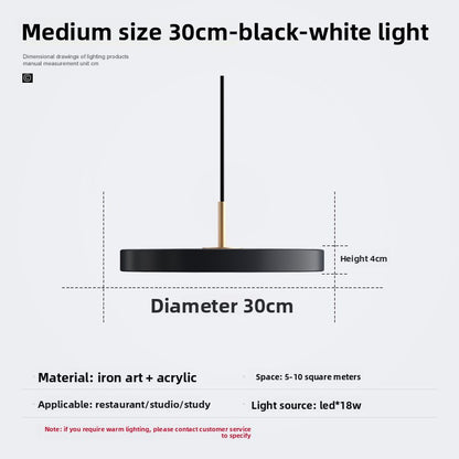 Minimalist Nordic Single Head Bedroom Chandelier
