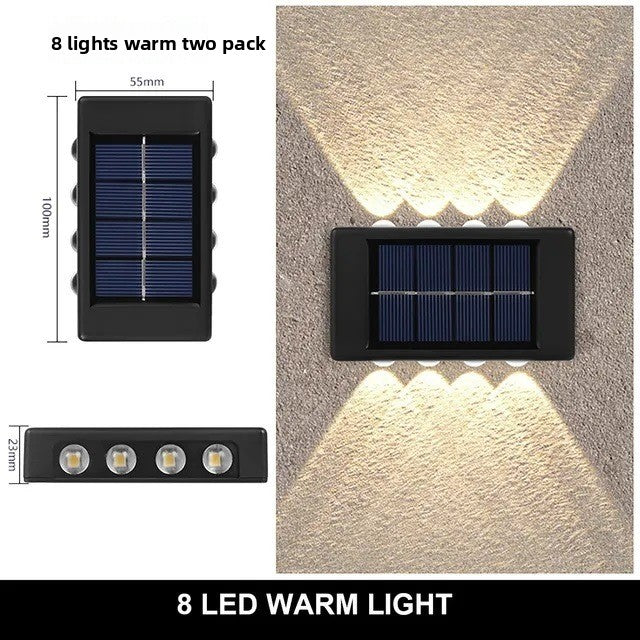 Solar-powered wall light