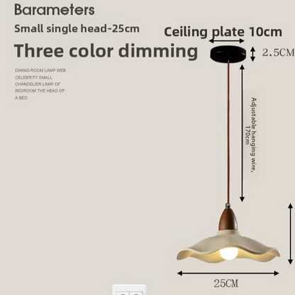 Wabi Sabi Pendant Lamp Cement Chandelier Bedside Lighting