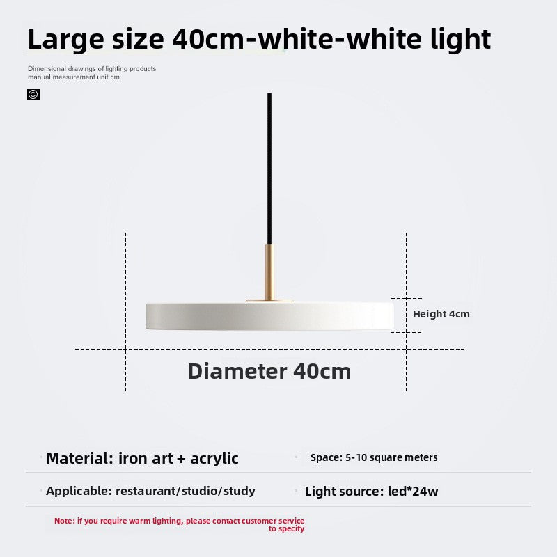 Minimalist Nordic Single Head Bedroom Chandelier