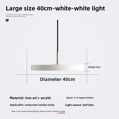 Minimalist Nordic Single Head Bedroom Chandelier