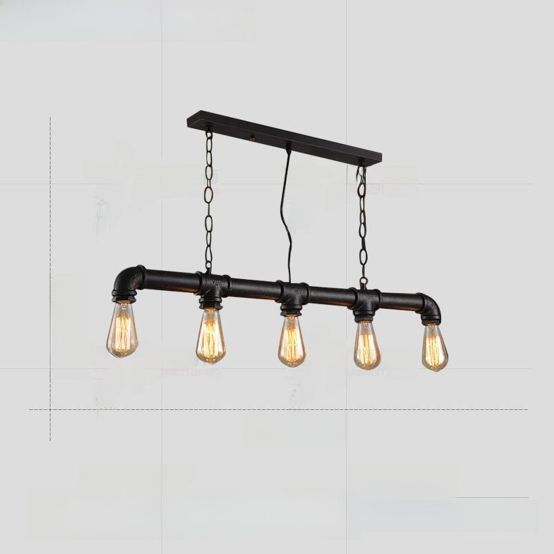 Adjustable Industrial Multi-Head LED Chandelier
