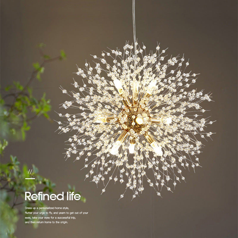 Modern Dandelion Crystal Lighting Fixture