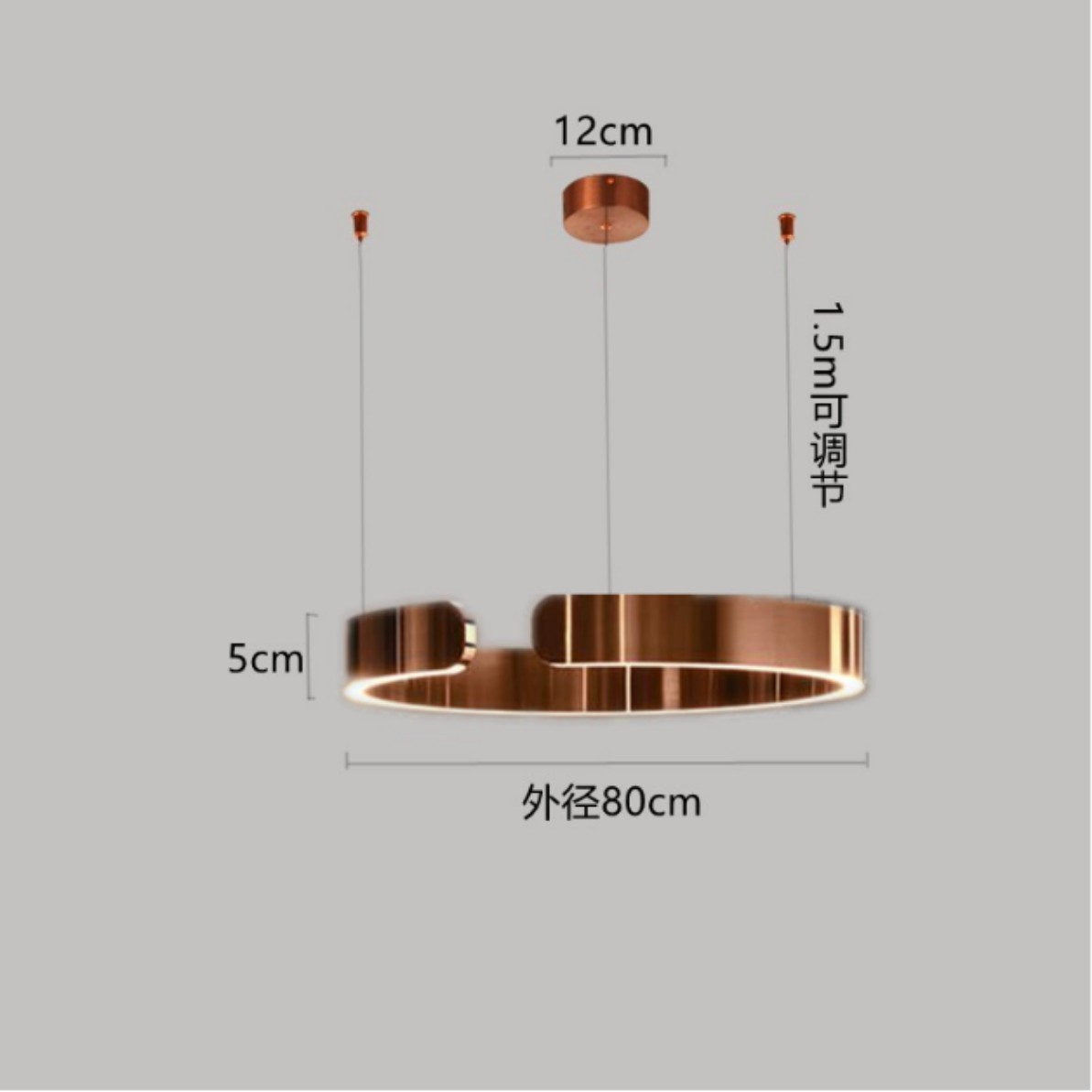 Fashion Bedroom Golden Stainless Steel Light Fixture