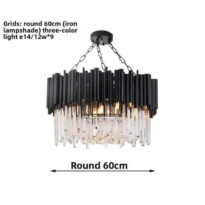 Black Crystal Living Room Chandelier