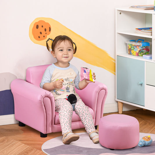 Kids Sofa Set with Footstool