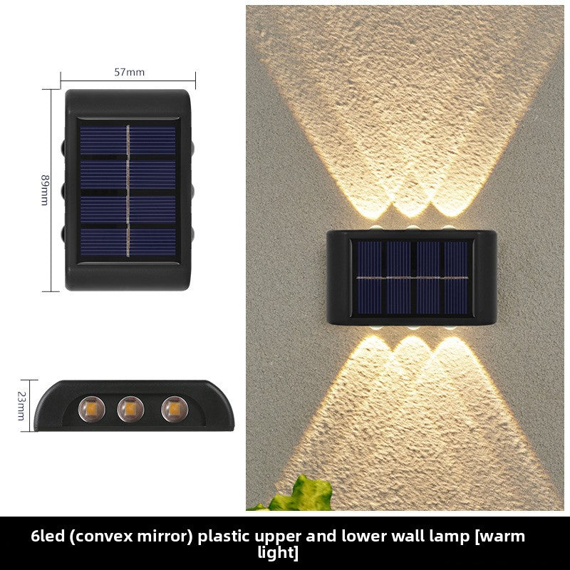 Solar-powered wall light