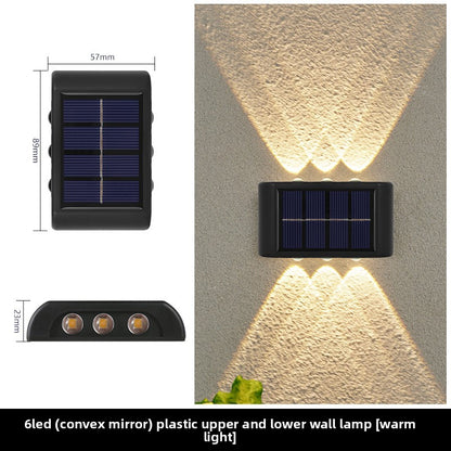 Solar-powered wall light
