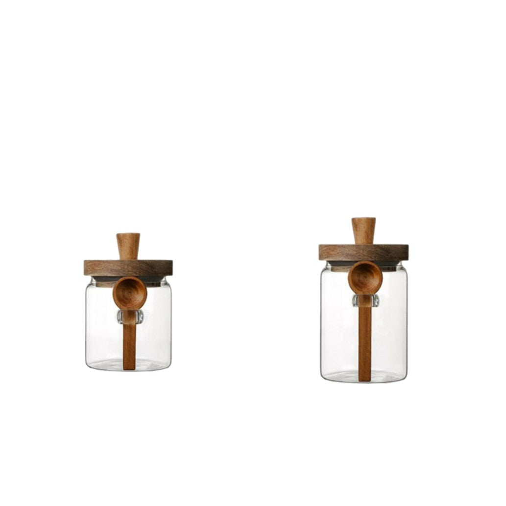 Glass Sealed Jar with Spoon