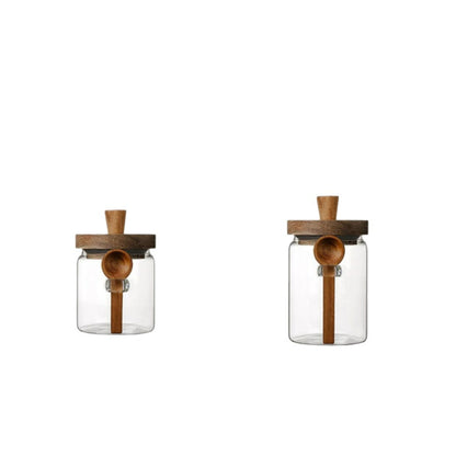 Glass Sealed Jar with Spoon