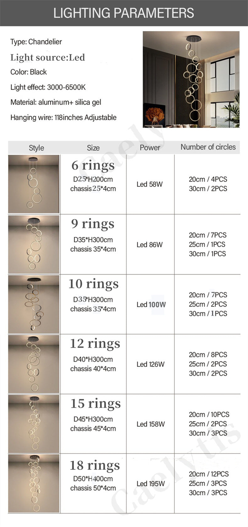 Modern Loft Chandelier